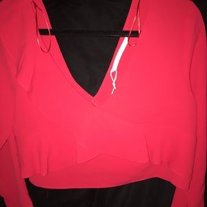 Zara top with ruffles